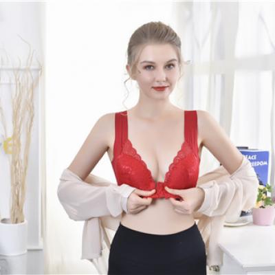 QB007 FRONT CLOSURE BRA RED